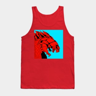 mechagodzilla kaiju in anime style Tank Top